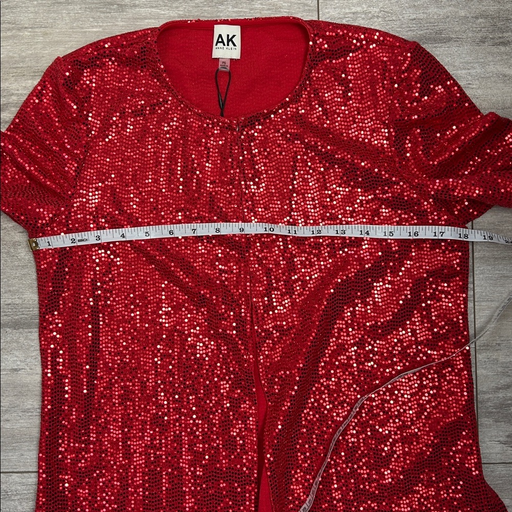 NWT Anne Klein Red Sequin Jacket - Picture 15 of 16